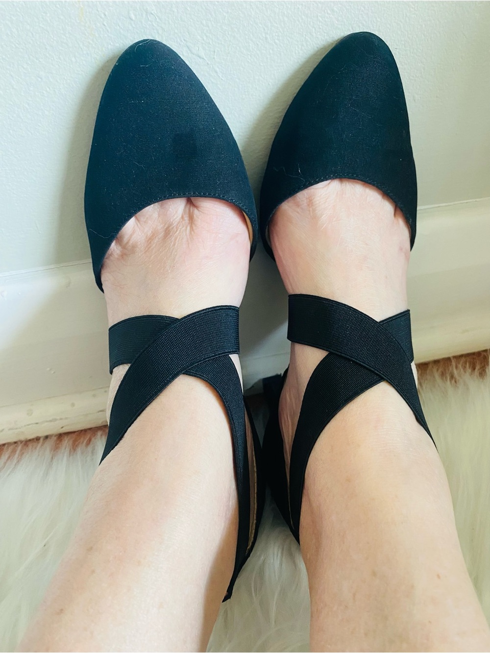 🛍️Life Stride Black Crisscross Pointed-Toe Heels - Picture 13 of 16